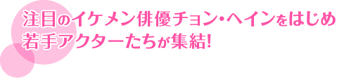 注目のイケメン俳優チョン・ヘインをはじめ 若手アクターたちが集結！