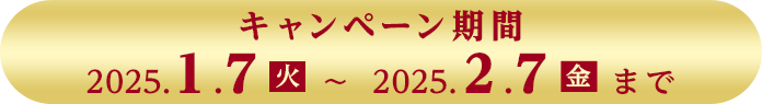 キャンペーン期間：2024年12月19日（木）から2025年1月17日（金）まで