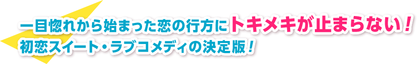 一目惚れから始まった恋の行方にトキメキが止まらない！ 初恋スイート・ラブコメディの決定版！