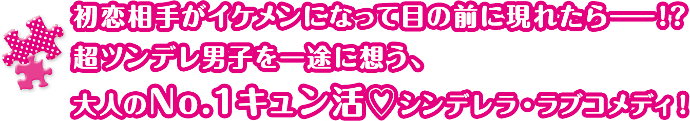 初恋相手がイケメンになって目の前に現れたらー！？超ツンデレ男子を一途に想う、大人のNo.１キュン活♡シンデレラ・ラブコメディ！