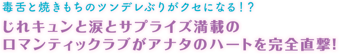 毒舌と焼きもちのツンデレぶりがクセになる！？　じれキュンと涙とサプライズ満載のロマンティックラブがアナタのハートを完全直撃！