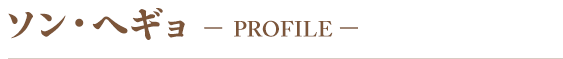 Profile ソン・へギョ